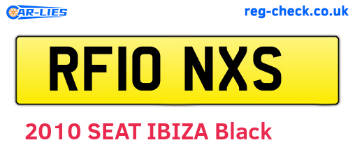 RF10NXS are the vehicle registration plates.