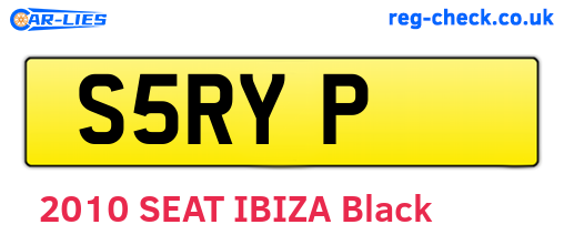 S5RYP are the vehicle registration plates.