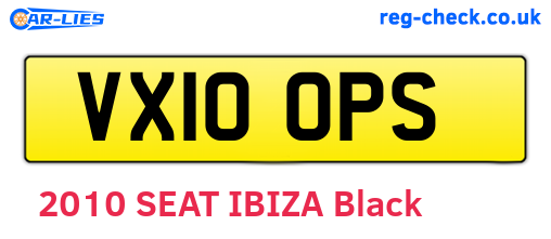 VX10OPS are the vehicle registration plates.