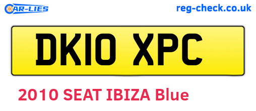 DK10XPC are the vehicle registration plates.