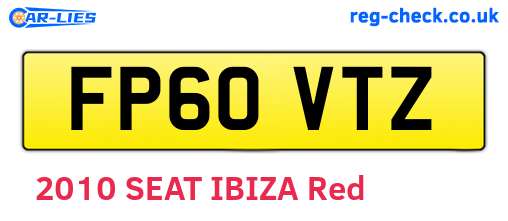 FP60VTZ are the vehicle registration plates.