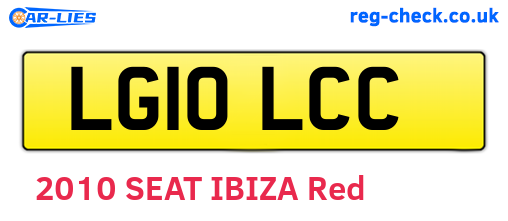 LG10LCC are the vehicle registration plates.