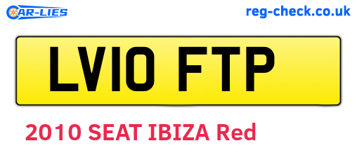 LV10FTP are the vehicle registration plates.