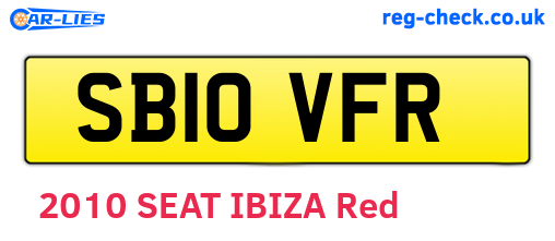 SB10VFR are the vehicle registration plates.