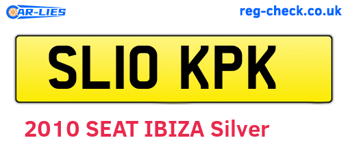 SL10KPK are the vehicle registration plates.