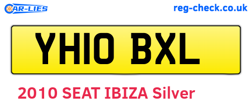 YH10BXL are the vehicle registration plates.