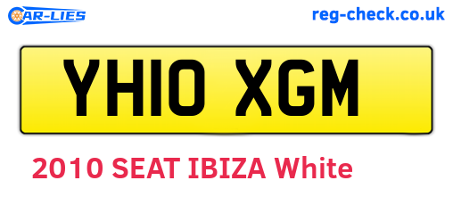 YH10XGM are the vehicle registration plates.
