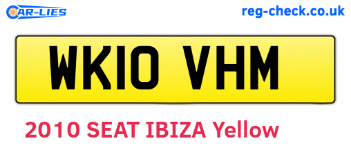 WK10VHM are the vehicle registration plates.
