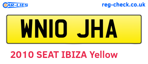 WN10JHA are the vehicle registration plates.