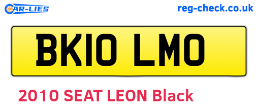 BK10LMO are the vehicle registration plates.