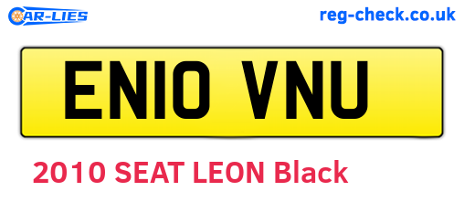EN10VNU are the vehicle registration plates.
