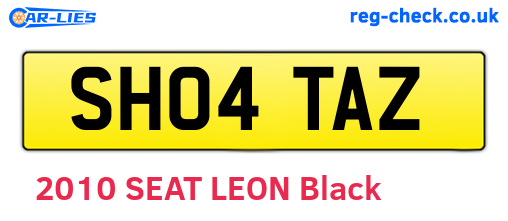 SH04TAZ are the vehicle registration plates.