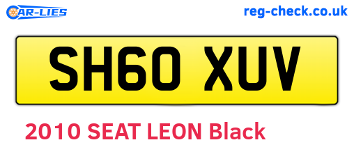 SH60XUV are the vehicle registration plates.