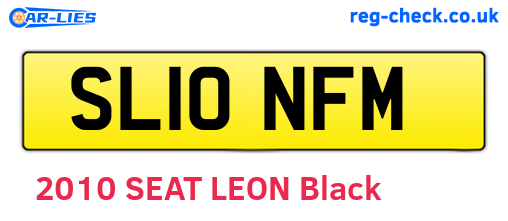 SL10NFM are the vehicle registration plates.