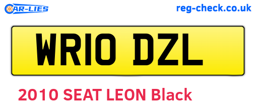 WR10DZL are the vehicle registration plates.