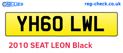 YH60LWL are the vehicle registration plates.