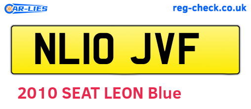 NL10JVF are the vehicle registration plates.