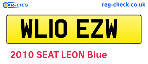 WL10EZW are the vehicle registration plates.