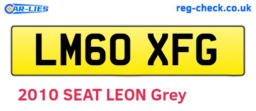 LM60XFG are the vehicle registration plates.