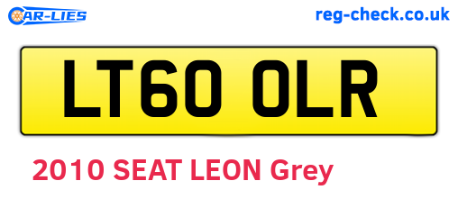 LT60OLR are the vehicle registration plates.