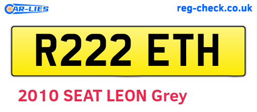 R222ETH are the vehicle registration plates.