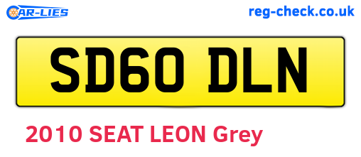 SD60DLN are the vehicle registration plates.