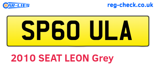 SP60ULA are the vehicle registration plates.