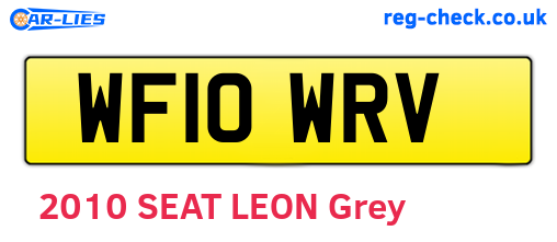 WF10WRV are the vehicle registration plates.