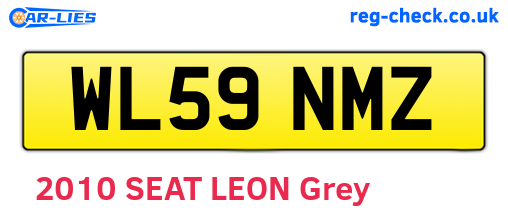 WL59NMZ are the vehicle registration plates.