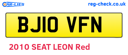 BJ10VFN are the vehicle registration plates.