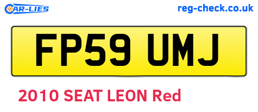 FP59UMJ are the vehicle registration plates.