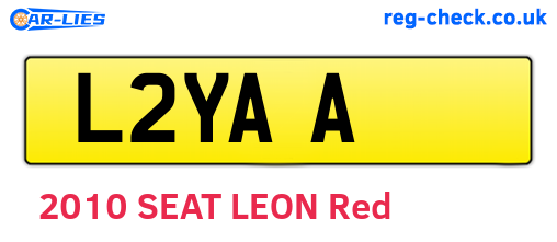 L2YAA are the vehicle registration plates.