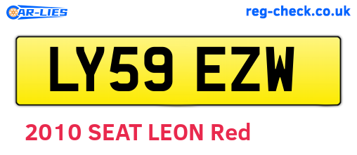LY59EZW are the vehicle registration plates.