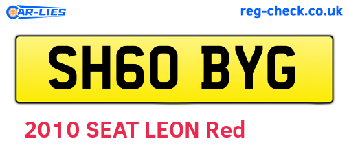 SH60BYG are the vehicle registration plates.