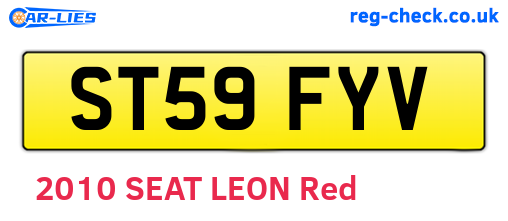 ST59FYV are the vehicle registration plates.