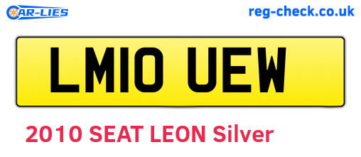 LM10UEW are the vehicle registration plates.