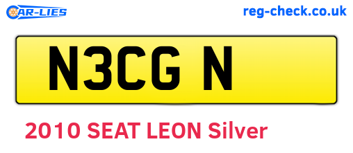 N3CGN are the vehicle registration plates.