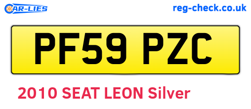 PF59PZC are the vehicle registration plates.