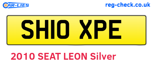 SH10XPE are the vehicle registration plates.