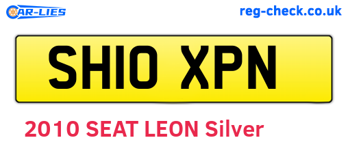 SH10XPN are the vehicle registration plates.