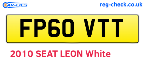 FP60VTT are the vehicle registration plates.