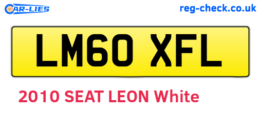 LM60XFL are the vehicle registration plates.