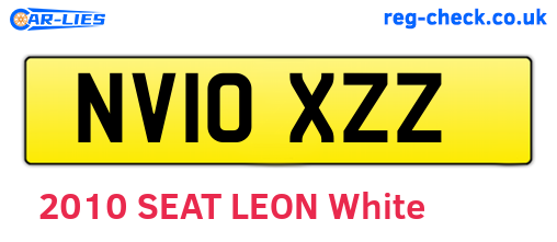 NV10XZZ are the vehicle registration plates.