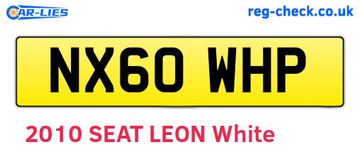 NX60WHP are the vehicle registration plates.