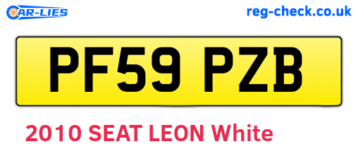 PF59PZB are the vehicle registration plates.