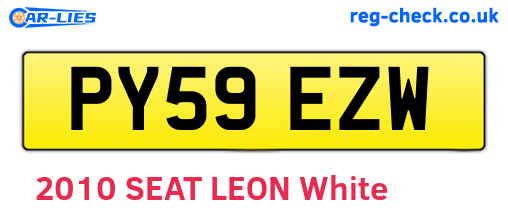 PY59EZW are the vehicle registration plates.