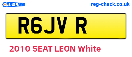 R6JVR are the vehicle registration plates.