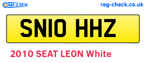 SN10HHZ are the vehicle registration plates.