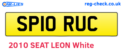 SP10RUC are the vehicle registration plates.