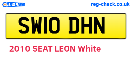 SW10DHN are the vehicle registration plates.